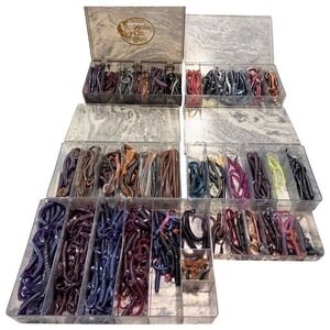 Bass Pro Shops Soft Plastic Fishing Lure Lot Worms Lizards Craws Tackle Boxes